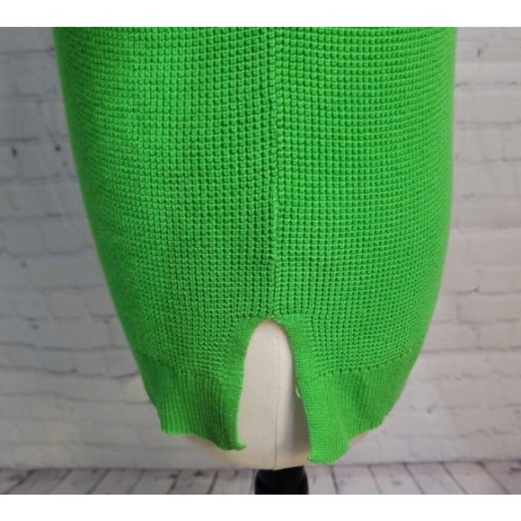 Lauren Ralph Lauren Waffle Knit Cowl Neck Green Sweater size Sm 100% Cotton - Picture 4 of 7